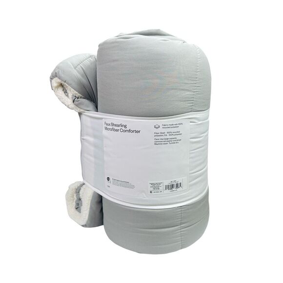 Room Essentials Reversible Faux Shearling Microfiber Comforter - Twin / Twin XL - Picture 3 of 3